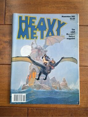 Heavy Metal Magazine November 1981 Vintage Cover - Blue